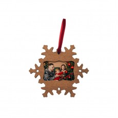 Christmas Dark Wooden Snowflake Classic Tree Ornament 